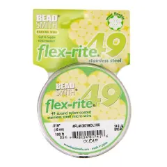 The Beadsmith&reg; Flex-rite&reg; 0.018" Clear 49 Strand Wire, 100ft.
