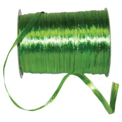 JAM Paper 1/4" Raffia Pearl Ribbon Apple Green