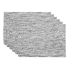 DII&reg; Tonal Recycled Cotton Slubby Rib Placemats, 6ct. Black/Off White