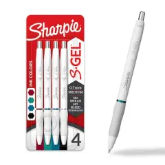 Sharpie&reg; S-Gel&trade; 0.7mm Medium Point Classic Pens with White Fashion Barrel, 4ct.