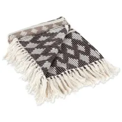 DII&reg; Dark Brown & Stone Colby Southwest Throw