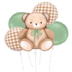 Teddy Bear 5-Piece Foil Balloon Bouquet