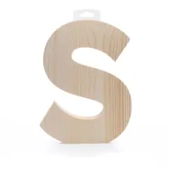 Hampton Art&trade; 8" Chunky Wood Letter S