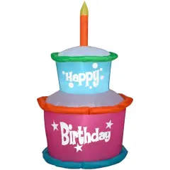 3.5ft. Airblown&reg; Inflatable Birthday Cake with Candle
