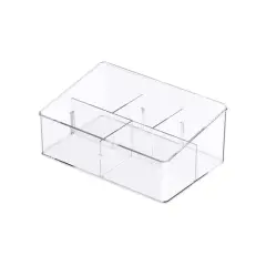 Small Clear Stacking Plastic Desktop Organizer by Simply Tidy&reg;