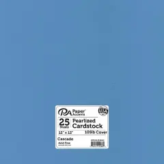 PA Paper&trade; Accents 12" x 12" Pearlized Cardstock, 25 Sheets Cascade