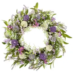 28" Purple Wild Flower & Berry Spring Wreath