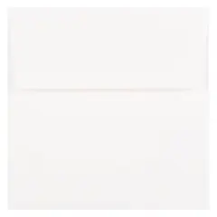JAM Paper 5.5" x 5.5" White Semi Gloss Square Invitation Envelopes