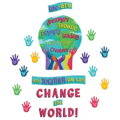 Carson Dellosa Education&trade; One World Together We Can Change the World Bulletin Board Set