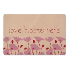 Love Blooms Here Floor Mat