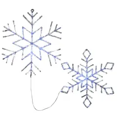 LED Ice Crystal Snowflakes Set