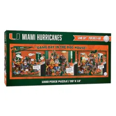 College Game Day in the Dog House 1,000 Piece Puzzle Miami Hurricanes
