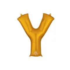 32" Gold Letter Foil Balloon Y