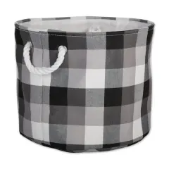 DII&reg; 12" Round Tri-Color Fabric Bin Tri Color Black