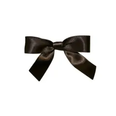 JAM Paper 2" Satin Twist Tie Bows, 100ct. Chocolate Brown
