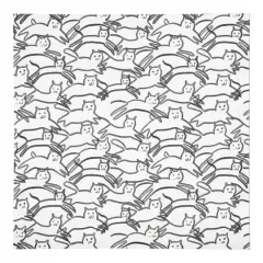 Leaping Cat Pattern II 10" x 10" Cotton Twill Napkin
