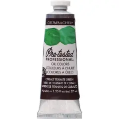 Grumbacher&reg; Pre-Tested Professional&reg; Oil Color Paint, 37mL Cobalt Titanate Green