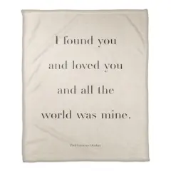 50" x 60" All the World Was Mine Coral Fleece Blanket