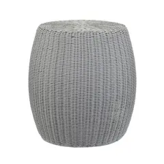 Household Essentials 18" Woven Storage End Table Gray