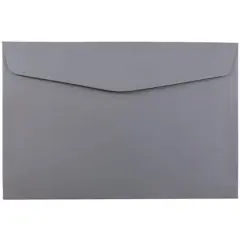 JAM Paper 6" x 9" Dark Gray Booklet Premium Envelopes, 25ct.