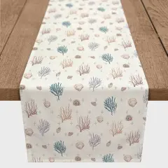 Multi Shell Coral & Plus Cotton Twill Runner Blue/White