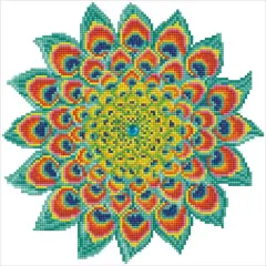 Diamond Dotz&reg; Intermediate Peacock Mandala Diamond Painting Kit