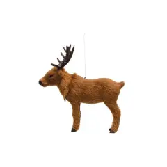 Hello Honey&reg; Faux Fur Elk Ornament