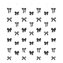 5ft. Black Bow Garland Backdrop by Celebrate It&trade;