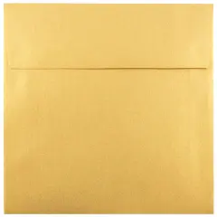JAM Paper 6" Metallic Square Invitation Envelopes, 25ct. Gold Stardream