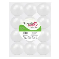 FloraCraft&reg; SmoothFōM&reg; 1.8" White Foam Balls, 12ct.