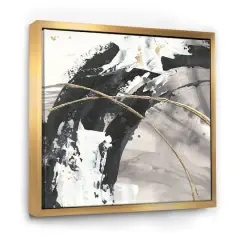 Designart - Glam Painted Arcs I - Transitional Framed Canvas