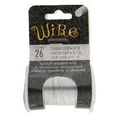 The Beadsmith&reg; Wire&trade; Elements 26 Gauge Tarnish-Resistant Wire Titanium