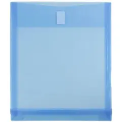 JAM Paper VELCRO&reg; Closure 9.75" x 11.5" Open End Envelopes, 12ct. Blue