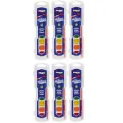 Prang&reg; Semi-Moist Washable Watercolor Set, 8 Colors Per Set, 6 Sets