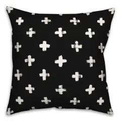 Crosses Indoor/Outdoor Pillow Black