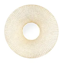 CosmoLiving by Cosmopolitan Gold Iron Contemporary Wall Mirror, 36" x 36" x 3"