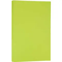 JAM Paper Ultra Bright Hue 8.5" x 14" 24lb. Recycled Colored Legal Paper, 100 Sheets Ultra Lime Green