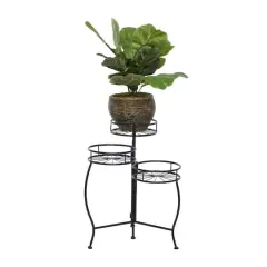 Black Iron Modern Plantstand, 22" x 18" x 19"