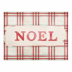 Painted Christmas Plaid Poly Twill Placemat