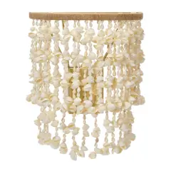 Hello Honey&reg; 10" Round Metal and Shell Wall Sconce