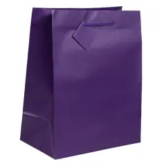 JAM Paper Medium Gift Bags with Rope Handles, 3ct. Purple Matte