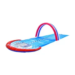 Pool Central&reg; 16ft. Inflatable Ground Race Track Water Slide