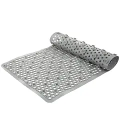 Bath Bliss Self-Draining Bath Mat Gray