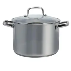Oster Adenmore 8qt. Stainless Steel Stock Pot With Tempered Glass Lid