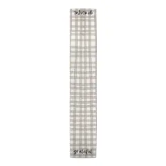 90" Green Plaid Grateful Poly Twill Table Runner