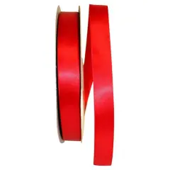 JAM Paper 7/8" x 100yd. Double Face Satin Ribbon Red