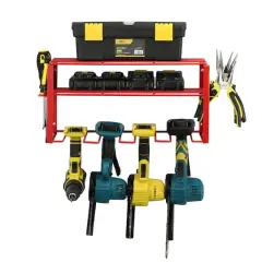 NEX&trade; 16.5" Red Power Tool Organizer Wall Shelf
