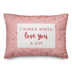Really Love You Confetti Throw Pillow, 14" x 20"