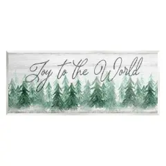 Stupell Industries Joy to the World Pine Trees Wall Plaque Art
