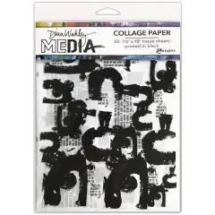 Dina Wakley Painted Marks Media Collage Tissue Paper, 7.5" x 10"